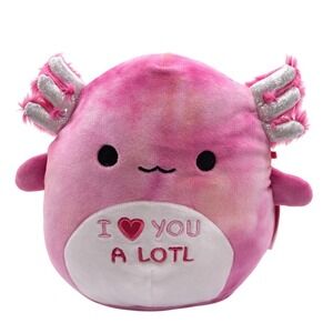 Squishmallows 8" Aleka the Axolotl Pink Tie Dye Valentines Plush NEW